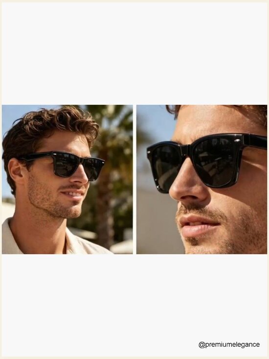 Unisex Square Polarized Sunglasses UV Protection Acetate TR90 Frame